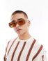 River Island bubble frame sunglasses in orange