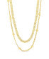 ფოტო #1 პროდუქტის Women's Layered Beaded Gold Plated Chain Necklace