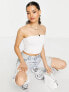 ASOS DESIGN Petite ultimate crop bandeau top in white