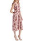 ფოტო #3 პროდუქტის Women's Honey Printed V-Neck Ruched Midi Dress