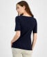 Women's Ribbed Short-Sleeve Top