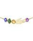 ფოტო #1 პროდუქტის Gold-Tone Deva Multicolor Stone Charm Bracelet