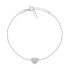 Romantic silver bracelet with heart BR11AW