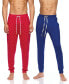 Фото #5 товара Men's Fun All Over Print Lickys and Solid Jogger Pants, Pack of 2