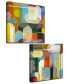 Фото #2 товара 'Shapes I/II' 2 Piece Canvas Wall Art Set, 20x20"