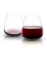 Black Swan Stemless Red Wine Glasses, Set of 4