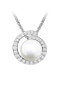 Unique Silver Real Pearl Necklace SC483 (Chain, Pendant)