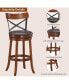 Фото #6 товара Set of 2 Bar Stools Swivel 29.5'' Dining Bar Chairs