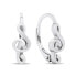 Silver earrings in the shape of treble clef EA394W