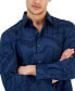 Фото #3 товара Men's Ocean Wave Regular-Fit Stretch Printed Button-Down Shirt, Created for Macy's