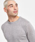 ფოტო #3 პროდუქტის Men's Regular-Fit Textured Crewneck Sweater, Created for Macy's