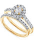 ფოტო #1 პროდუქტის Diamond Oval Halo Bridal Set (1 ct. t.w.) in 14k Gold