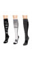 ფოტო #2 პროდუქტის Women's 3 Pack Cotton Compression Knee-High Socks
