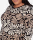 Plus Size Classic Geometric Ombre Scroll Top