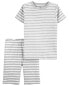 Фото #2 товара Kid 2-Piece Striped 100% Snug Fit Cotton Pajamas 4