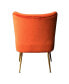 Фото #5 товара 22" Wide Upholstered Tufted Velvet Accent Chair With Metal Leg