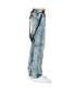 Фото #3 товара Men's Slim Straight Premium Jeans Distressed Acid Washed with Suspenders