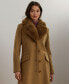 ფოტო #5 პროდუქტის Women's Single-Breasted Faux-Fur-Collar Coat