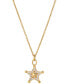 AJOA by Nadri 18k Gold-Plated Pavé Sheriff Star Pendant Necklace, 16" + 2" extender