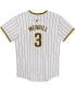 Фото #3 товара Preschool Jackson Merrill White San Diego Padres Home Player Game Jersey