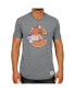 ფოტო #1 პროდუქტის Men's Heathered Gray Clemson Tigers Vintage-Like C Tri-Blend T-shirt