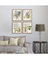 Фото #2 товара Paragon Lacy Leaves Framed Wall Art Set of 4, 21" x 17"
