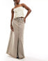 Фото #1 товара AllSaints Noir A-line denim maxi skirt in washed grey