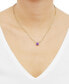 Фото #2 товара Macy's amethyst Paperclip Link 18" Pendant Necklace (1-5/8 ct. t.w.) in Gold-Plated Sterling Silver (Also in Lab-Created Ruby & Swiss Blue Topaz)