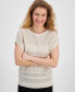 ფოტო #1 პროდუქტის Women's Lurex Mixed-Stitch Dolman-Sleeve Sweater, Created for Macy's