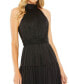 ფოტო #5 პროდუქტის Women's Tie Neck Tiered Halter Gown