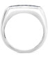 ფოტო #5 პროდუქტის EFFY® Men's Sapphire Cluster Ring (5/8 ct. t.w.) in Sterling Silver