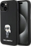 Karl Lagerfeld Karl Lagerfeld KLHCP15SSMHKNPK iPhone 15 6.1" czarny/black Silicone Ikonik Metal Pin