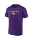 Фото #1 товара Men's Purple LSU Tigers Game Day 2-Hit T-shirt