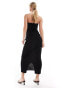 Фото #4 товара SNDYS bandeau cut out detail midaxi dress in black