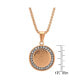 18K Micron Rose Gold Plated Father Prayer Double Sided Stainless Steel Pendant Necklace