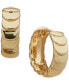 Gold-Tone Small Disc Chain Huggie Hoop Earrings