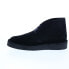 Фото #9 товара Clarks Desert Coal 26154809 Mens Black Suede Lace Up Chukkas Boots