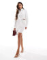 Фото #1 товара Pimkie pocket detail cut out mini shirt dress in white