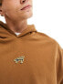 Tommy Jeans relaxed signature logo hoodie in khaki