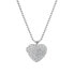 Silver Heart Necklace with Diamond Memories Heart Locket DP770
