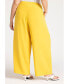 Фото #3 товара Plus Size Trouser With Pleats - 26, Yellow Kiwi