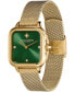 ფოტო #5 პროდუქტის Women's Soft Square Gold-Tone Stainless Steel Mesh Bracelet Watch 28mm