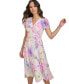 ფოტო #4 პროდუქტის Women's Floral Crinkle Chiffon Midi Dress