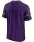 Фото #2 товара Men's Purple Baltimore Ravens Textured Hashmark V-Neck T-shirt