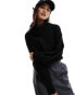 JDY roll neck jumper in black