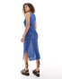 Фото #4 товара Noisy May crochet midi dress in bright blue