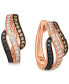 Фото #3 товара Multicolor Diamond Swirl Hoop Earrings (3/4 ct. t.w.) in 14k Rose Gold