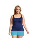 Plus Size G-Cup Chlorine Resistant Square Neck Underwire Tankini Swimsuit Top