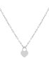 ფოტო #1 პროდუქტის Heart Padlock Paperclip Link 18" Pendant Necklace in 18k Gold-Plated Sterling Silver (Also in Sterling Silver)