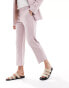 ASOS DESIGN straight crop suit trousers in pink